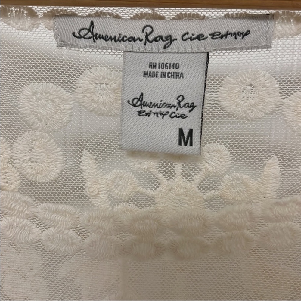 American Rag Cream Lace Blouse - Picture 4 of 5